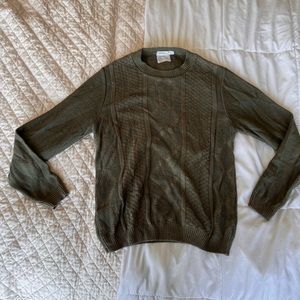 TOPMAN olive cable sweater size M